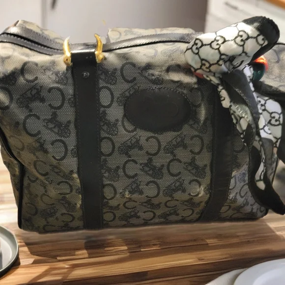 Celine Navy And Black Satchel. - Picture 8 of 8